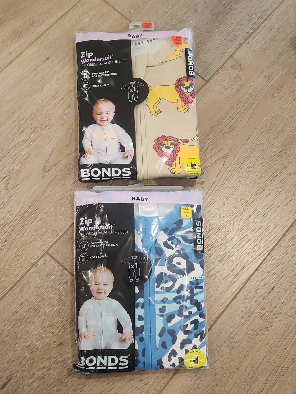 Bonds Baby Zip Wondersuit (Set Of 2) - Yellow Lion & Blue Camo Options Sz 1 - 2